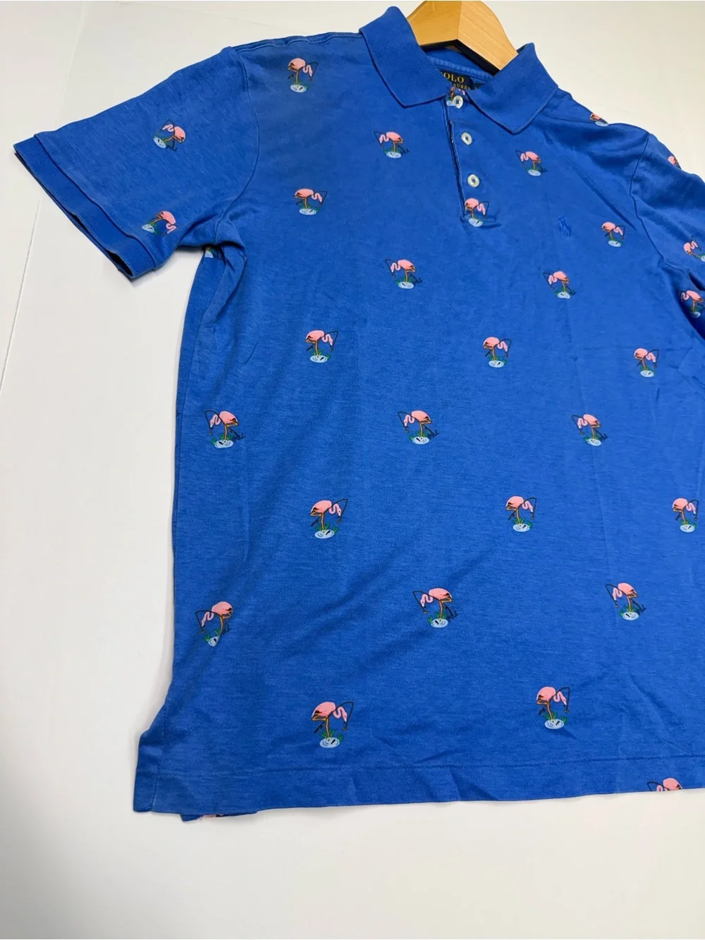 Polo Ralph Lauren Polo Shirt All Over Print Blue Men’s Size Small Classic